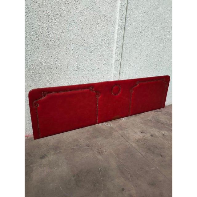 1970s Mid-Century Leather Headboard, Spain, 1970s For Sale - Image 5 of 18