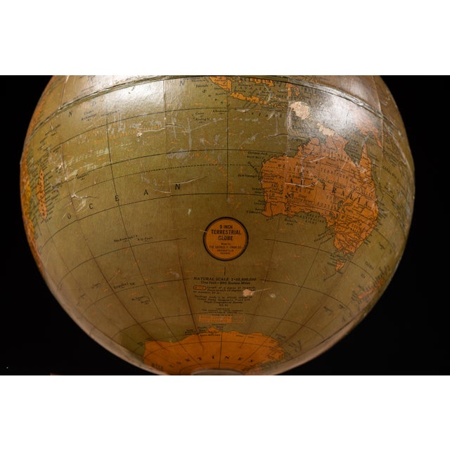 George F. Cram Vintage Gilmore Advertising Terrestrial Globe by Cram For Sale - Image 4 of 7