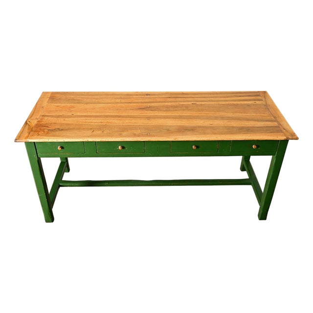 English 19th Century Kitchen Island with Eight Drawers For Sale