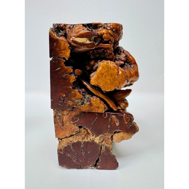 Vintage Burlwood Root Sculpture Bookends, Pair For Sale - Image 4 of 12