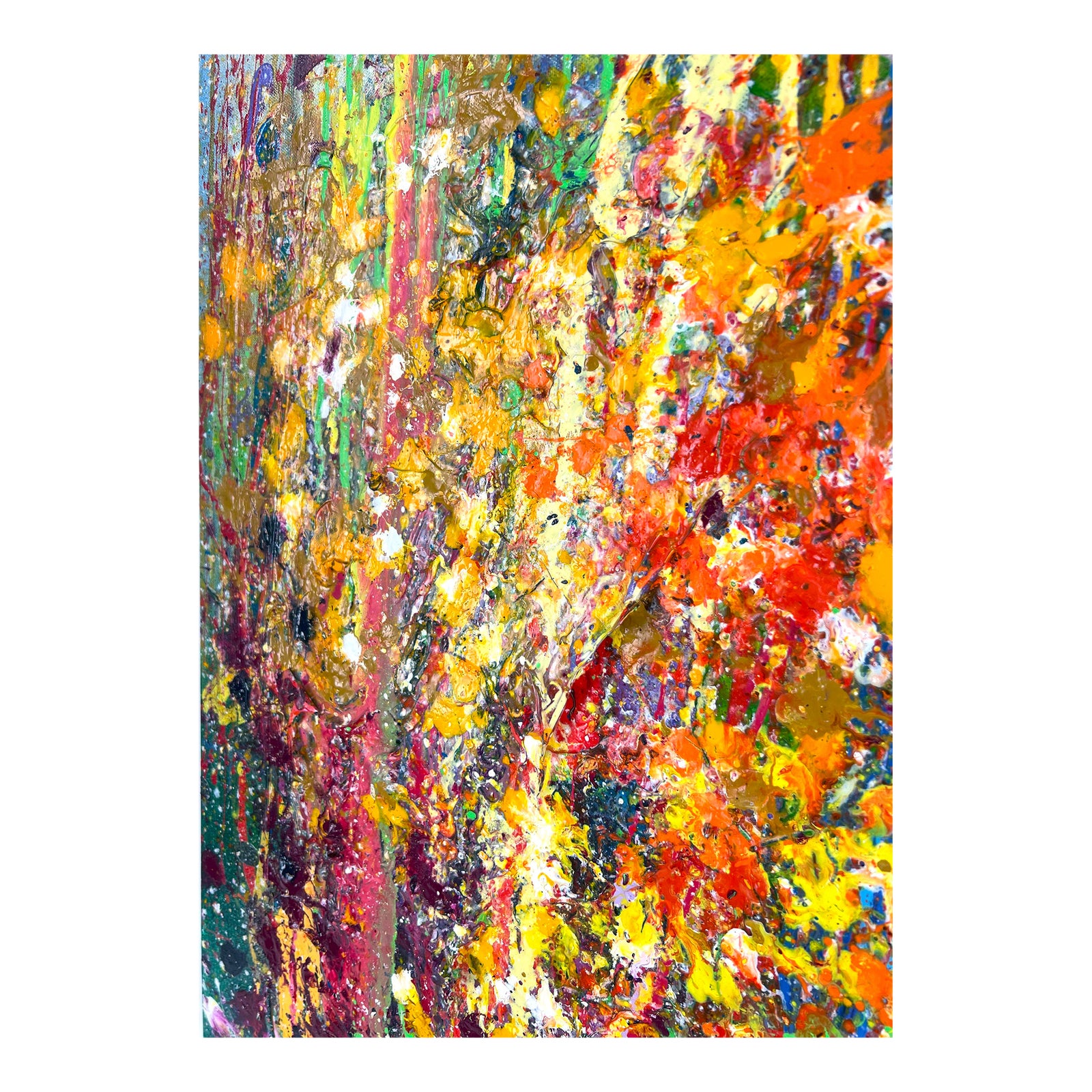 Homage - Van Gogh - Abstract Expressionist Composition in Acrylic on ...