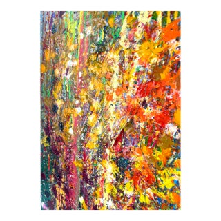 Homage - Van Gogh - Abstract Expressionist Composition in Acrylic on Canvas by Charles David Francis For Sale