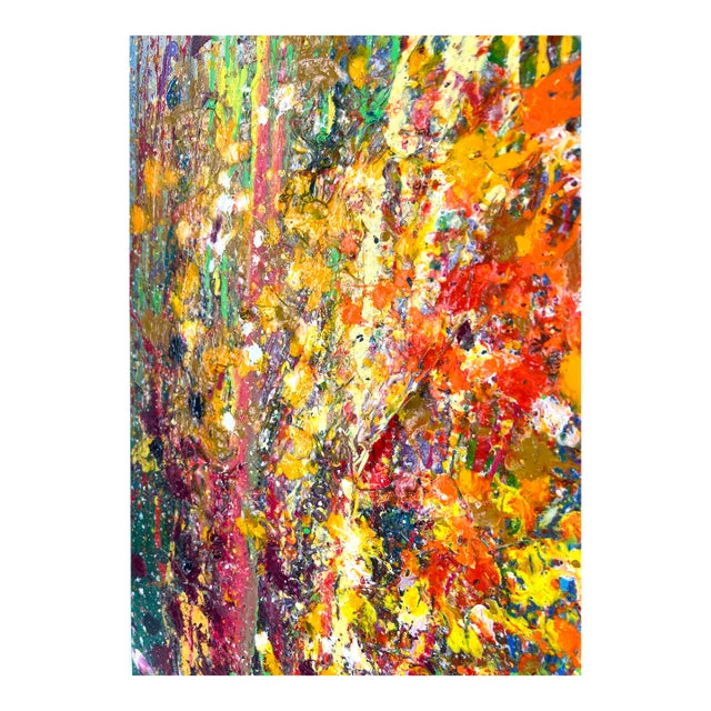 Homage - Van Gogh - Abstract Expressionist Composition in Acrylic on Canvas by Charles David Francis For Sale