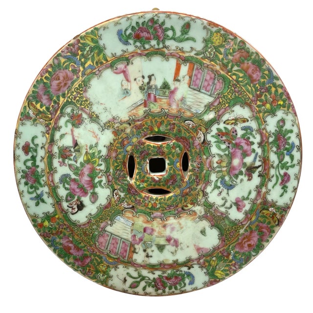 Circa 1880 Chinese Export Porcelain Canton Famille Rose Medallion Garden Seat For Sale - Image 9 of 13