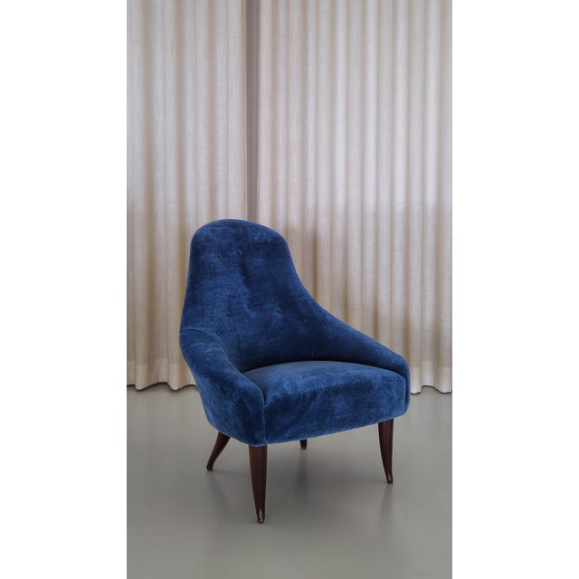 Blue Little Eva Easy Chairs by Kerstin Hörlin-Holmquist For Sale - Image 8 of 8