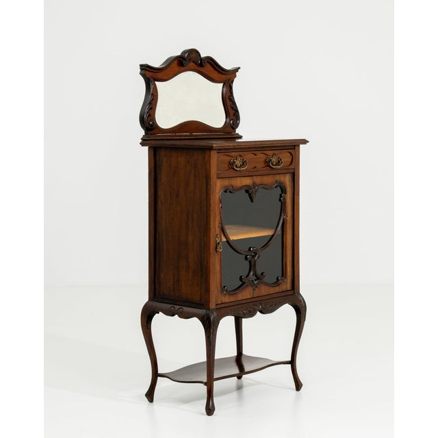 19th Century France Victorian Brown Wood Storage Cabinets & Cupboards For Sale - Image 10 of 11