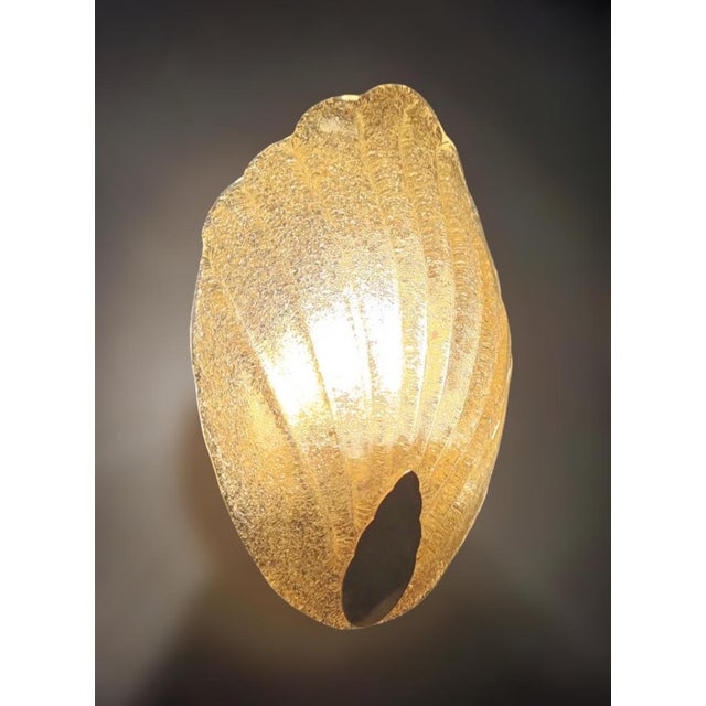 1960s 1960s Amber Graniglia Sconces by Murano Due, a Pair For Sale - Image 5 of 8