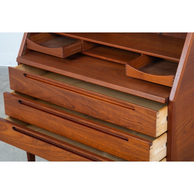 Brown Vintage Teak Secretaire by Nils Jonsson, 1960s For Sale - Image 8 of 12