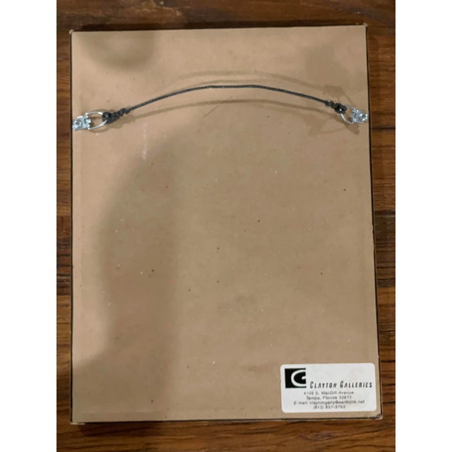 Late 20th Century Original Portrait Painting Little Girl Fishing Off Bridge Framed For Sale - Image 5 of 7