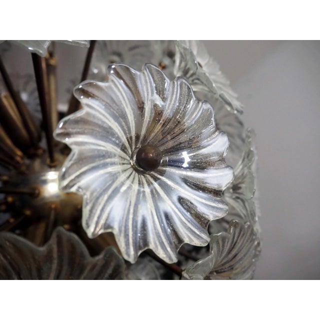 Mid-Century Modern Sputnik Murano Italian Chandelier 51 Daisy Crystal Glass For Sale - Image 3 of 9