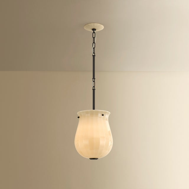 Contemporary Hudson Valley Lighting Nevins 10 in. 1 Light Pendant in Distressed Bronze Finish For Sale - Image 3 of 8