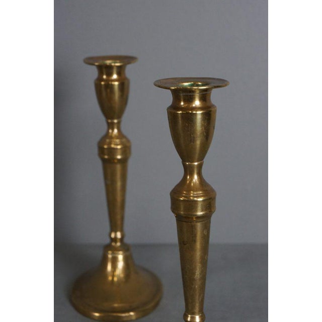 19th Century French Brass Candlesticks, Set of 2 For Sale - Image 5 of 6