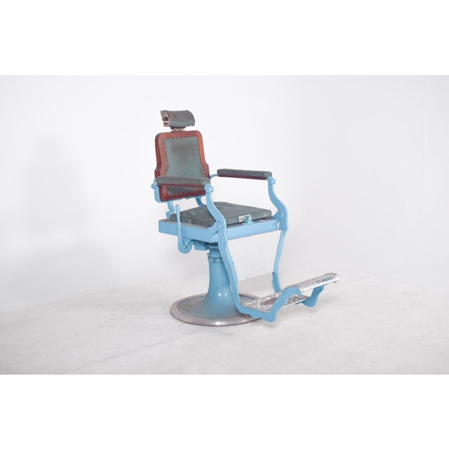 Mid-Century Portuguese Barber Chair, 1950s For Sale - Image 4 of 15