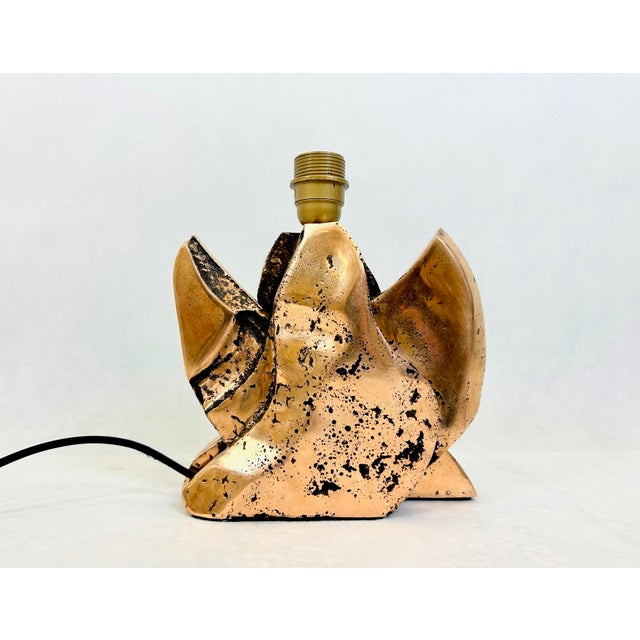 Brutalist Bronze Table Lamp, 1970s For Sale - Image 16 of 18