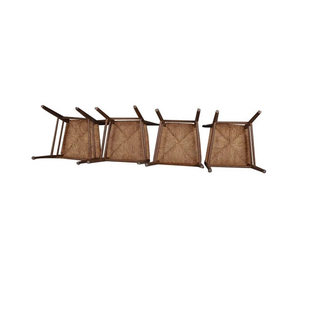 1960s 1960s Vintage Gio Ponti Style Italian Ladder Back Chairs - Set of 4 For Sale - Image 5 of 11