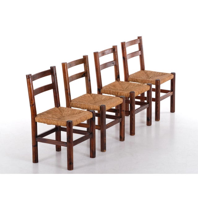 Vintage Pine Chairs, 1960s, Set of 4 For Sale - Image 4 of 13