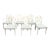 Set of 6 Vintage Custom Upholstered Dining Chairs For Sale