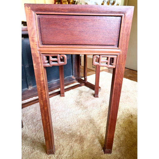 1940s Antique Chinese 1940’s Natural Rosewood Qing Dynasty Style Alter Table / Console For Sale - Image 5 of 11