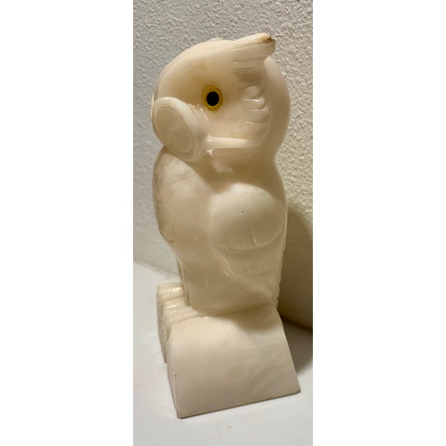 Stone Mid-20th Century Modern Italian Alabaster Owl Figure For Sale - Image 7 of 8