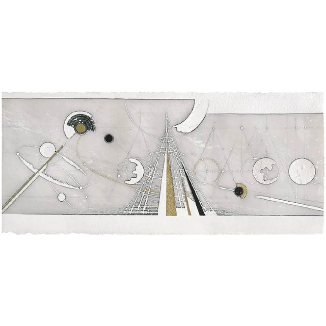 Artwork sold in perfect condition Etching on paper Colombe Duchêne from the Moulin De Larroque paper mill. Hand signed and...