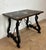 Wood Spanish Baroque Style Side Table with Floral Marquetry Top and Ebonized Base, 1930 For Sale - Image 7 of 15