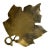 Vintage Solid Brass Maple Leaf Catchall Dish For Sale