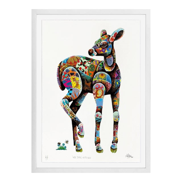 Louis Masai, "We're Stuffed" - On the Verge, Unique Hand Painted Screen Print, 2019 For Sale