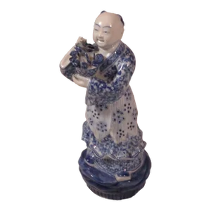 1990s Asian Male Porcelain Figurine