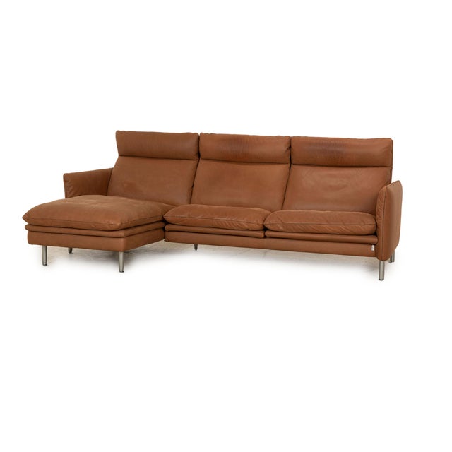 Porto Leather Corner Sofa in Brown from Erpo For Sale - Image 10 of 10