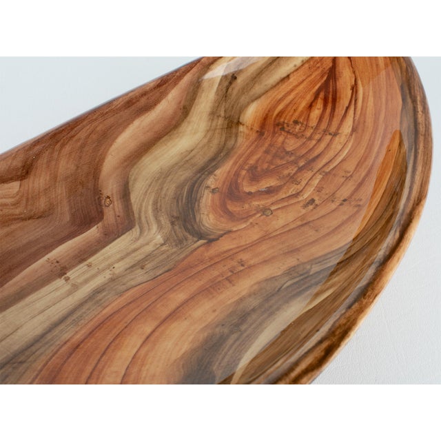 Ceramic Saint-Jean-du-Desert, Marseille Ceramic Centerpiece, Faux-Wood Decor, circa 1950 For Sale - Image 7 of 15