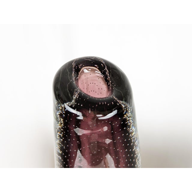 1950s Mid-Century Modern Clear and Purple Glass Vase by Gunnel Nyman for Studio Nuutajarvi, 1957 For Sale - Image 5 of 12