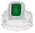 2.0 Carat Emerald Cut Colombian Emerald and Diamond Designer Doris Panos's Ring For Sale