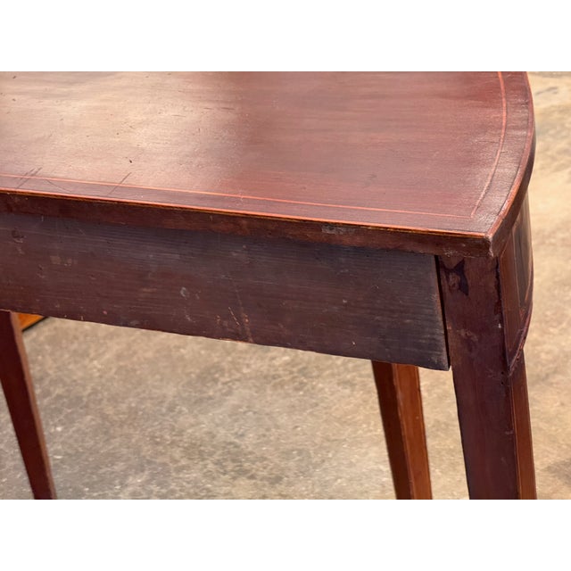 Wood Late 18th Century George III Mahogany Demi-Lune Table For Sale - Image 7 of 10