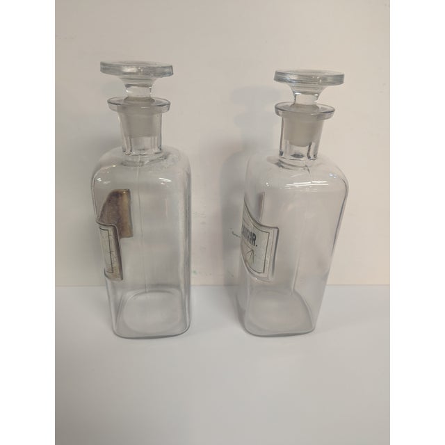 Pair of Antique Apothecary Bottles For Sale - Image 9 of 11