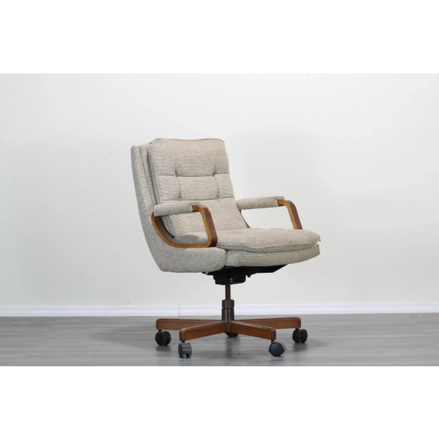 Mid Century Upholstered Office Chair | Chairish