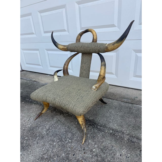 Vintage Argentine Steer Horn Children’s Chair For Sale - Image 11 of 12