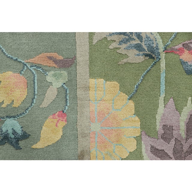 Rug & Kilim Rug & Kilim’s Chinese Art Deco Style Rug With Colorful Floral Patterns For Sale - Image 4 of 6