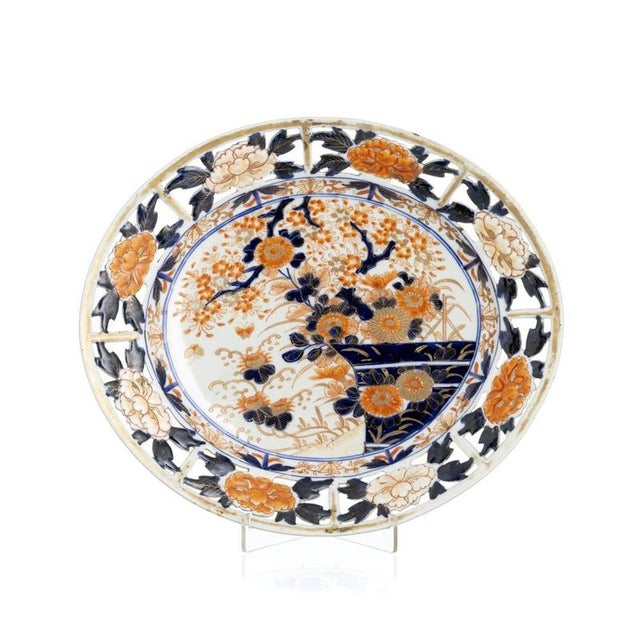 Japanese Porcelain Imari Platter For Sale - Image 6 of 6