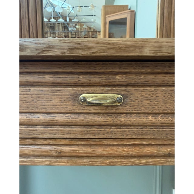 Vintage Art Deco Oak Dressing Table, 1940s For Sale - Image 6 of 13
