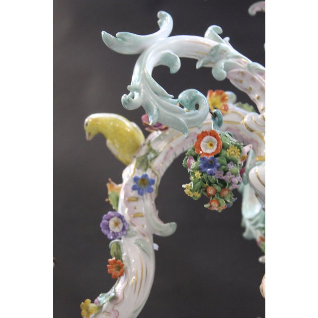 Rococo Rococo Porcelain Chandelier from Meissen, 1886 For Sale - Image 3 of 17