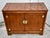Thomasville Cherry Wood Server Vintage Asian Influenced Flip Top Brass For Sale - Image 9 of 13