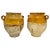 19th-Century Southern French Yellow-Glazed Terracotta Confit Pots - Pair For Sale - Image 9 of 15