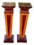 Late 20th Century Pair Mahogany Inlaid Pedestals For Sale