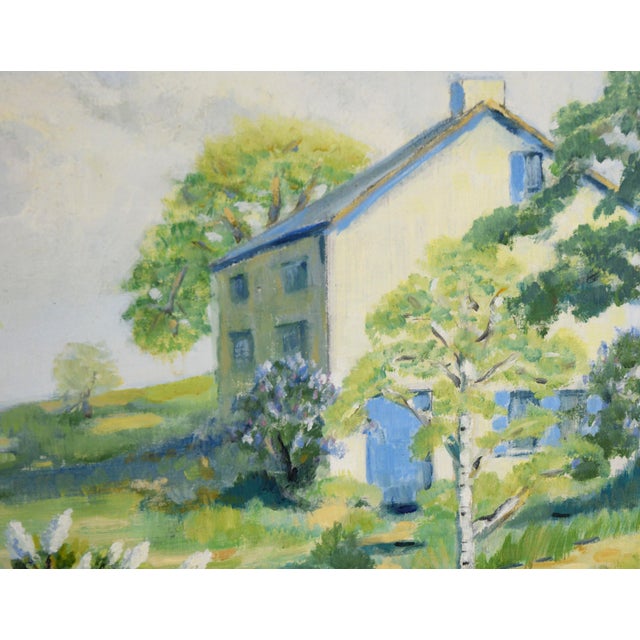 Contemporary "One June" - Original Oil on Masonite by Richard M Bacon For Sale - Image 3 of 7