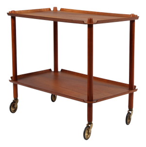 Teak Bar Cart by Poul Hundevad, Denmark, 1960s