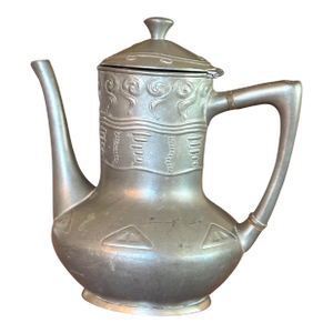 Antique Art Nouveau Jugendstil German Pewter Teapot by Gerhardi & Co – Model 1810