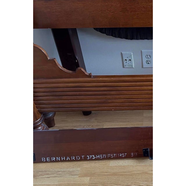 Bernhardt Martha Stewart for Bernhardt Furniture Seal Harbor Queen Size Mahogany/Cherry Four Poster Bed For Sale - Image 4 of 11