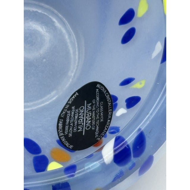 Vinatge MCM Murano Style Nuova Cristalleria Arzanese Confetti Art Glass Bowl For Sale In Dallas - Image 6 of 7