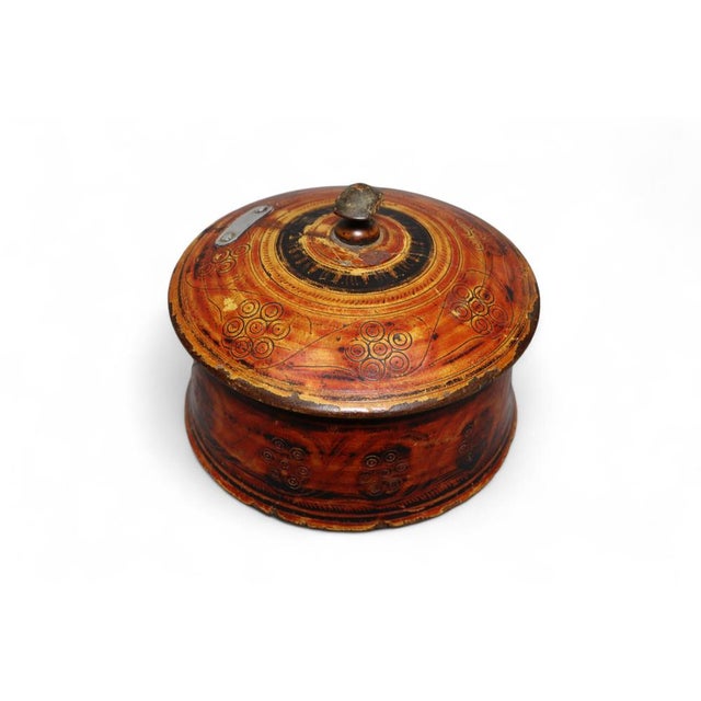 Handpainted Wooden Lacquerware Spice Box, 1950s For Sale - Image 3 of 14