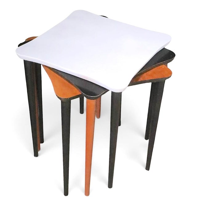 Set of Three Mid Century Stacking Tables For Sale - Image 13 of 18